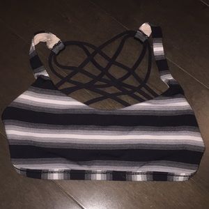Lululemon size 2 black and white sports bra